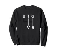Big V8 Cambio 4 Marchas - Diseño Muscle Car Vintage Sudadera