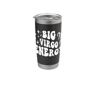 Big Virgo Energy x Virgo Zodiac Retro Vaso térmico de acero inoxidable de doble pared