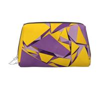 Big Waves in the Sea - Bolsa de maquillaje de viaje, bonita bolsa de cosméticos para mujer, para bolso y uso en movimiento, Mezcla de amarillo y morado, One Size, Clásico