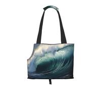 Big Waves in The Sea - Bolsa de transporte para mascotas, diseño plegable, bolsa de viaje para mascotas, picnic al aire libre
