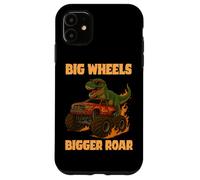 Big Wheel Bigger Roar Dino Fan Design Monster Truck Racing Carcasa para iPhone 11