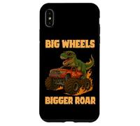 Big Wheel Bigger Roar Dino Fan Design Monster Truck Racing Carcasa para iPhone XS MAX
