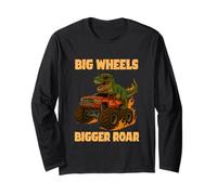 Big Wheel Bigger Roar Dino Fan Design Monster Truck Racing Manga Larga