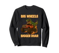 Big Wheel Bigger Roar Dino Fan Design Monster Truck Racing Sudadera