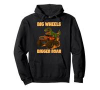 Big Wheel Bigger Roar Dino Fan Design Monster Truck Racing Sudadera con Capucha
