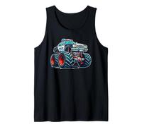 Big Wheels Police Car Vehicle Kids Boys Monster Truck Camiseta sin Mangas