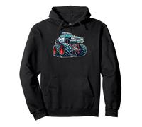 Big Wheels Police Car Vehicle Kids Boys Monster Truck Sudadera con Capucha