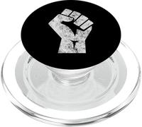 Big White Fist Salute of Unity Solidarity Resistance PopSockets PopGrip para MagSafe