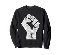 Big White Fist Salute of Unity Solidarity Resistance Sudadera