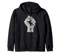 Big White Fist Salute of Unity Solidarity Resistance Sudadera con Capucha