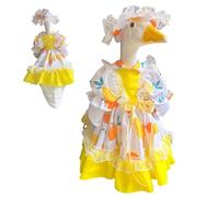 Big White Goose Lolita Costume - Cute Bird Clothing for Pets | Adorable Goose Dress Fòr Halloween Parties | Soft Fabric, Adjustable Fit for Geese Ducks