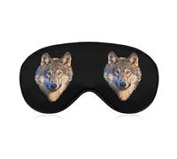 Big Wolf Head Funny Sleep Eye Mask Soft Blindfold Eye Cover con correa ajustable Night Eyeshade para hombres y mujeres