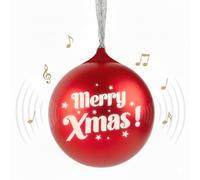 Bigben - Altavoz Bluetooth con diseño de bola de Navidad (Red)