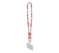 BigBen Bandolera para Smartphone Universal con Perlas Extraíbles Elegante, Rojo