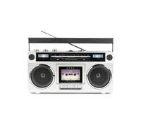 BigBen BTBLASTER - Boombox Retro 80's | Reproductor/Grabador de Casetes | Ajuste agudos y graves | Bluetooth 5.3, USB-MP3 y AUX-In | Radio FM, Antena Telescópica | Potencia 15W | Adaptador CA incluido