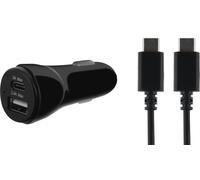 BIGBEN CONNECT CAC2USBACW - CAC 3.4A DualUSB A/C + Cable USBC/USBC Negro