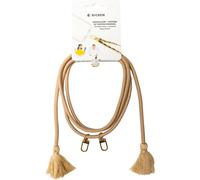 BIGBEN CONNECTED BBANDPOM3 - Bandolera beige con pompones