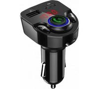 BigBen Connected Cargador de coche dual USB A C 25W con transmisor FM, Negro