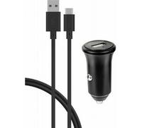 BigBen Connected Cargador de coche USB A Cable FastCharge USB A/USB C 3A, Negro