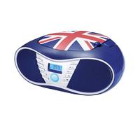 BigBen Connected, CD58 Reproductor FM y MP3 con diseño de bandera inglesa