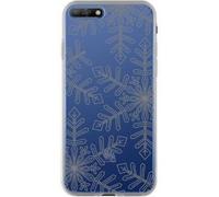 BigBen Connected Funda para Huawei Y6 2018 Dura Copos de Nieve, Transparente