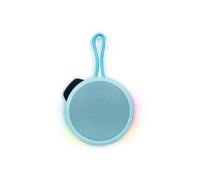 BIGBEN Fiesta - Altavoz Bluetooth redondo con correa y efectos de luz - 15W - Azul Pastel