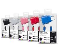 Bigben Interactive 3DSIXLADAPT - Cargador (Interior, Corriente alterna, USB, 5 V, 1,2 m, Negro, Azul, Rosa, Blanco)