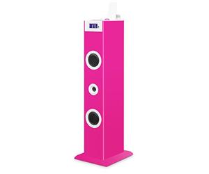 Bigben Interactive TW5RSSTICK Torre 20W Rosa Sistema de Audio para el hogar - Microcadena (Home Audio Tower System, Rosa, Monótono, 20 W, Altavoz de subgraves (subwoofer) Activo, FM)