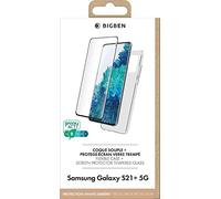 BIGBEN - Pack Protección Carcasa Transparente y Protector de Cristal Templado 2,5 D para Samsung Galaxy S21+