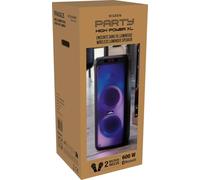 BigBen PARTYBTHPXL - Altavoz portátil Bluetooth Potente 600W Party XL, LED Lights, USB, MicroSD, 2 entradas para Micro, AUX-IN, Mando a Distancia, asa para Transporte, 2 Micros Incluidos, Negro