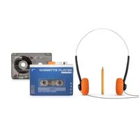 BIGBEN - Reproductor de casete Bluetooth 5.4, altavoz BT, reproductor grabador, autoreversa, recargable USB-C, paquete completo 4 en 1 con auriculares de 3,5 mm, K7 y lápiz, ideal Mixtape - EPOK