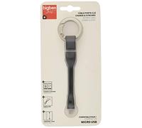 BIGBEN USB OTB-Cable de Carga y sincronización Micro USB con Llavero, Color Negro