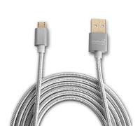 BigBuild Technology Silver - Cable de carga y transferencia de datos para Samsung Galaxy Tab S SM T700, S2 SM T710, S2 SM T715, S2 SM T813, J Max, SM T580 Tablet, 6 pies 5 pulgadas, chapado en oro