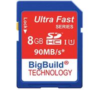 BigBuild Technology Tarjeta de memoria SDHC ultrarrápida de 8 GB de 90 MB/s compatible con cámara Kodak PIXPRO FZ101, FZ102, FZ152, FZ201, FZ43, FZ51, FZ53