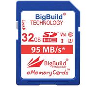 BigBuild Technology Tarjeta de memoria UHS-I U3 de 32 GB de 95 MB/s para Canon EOS 1200D, 1300D, 2000D, 200D, 4000D, 5DS, 5DS R, 77D, 800D, 80D, 9000D, 5D Mark IV, 6D Mark II, M100, M3, M5, M50, M6, R