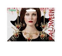 BigBuy Carnival Accesorio para Disfraz Dorado Araña