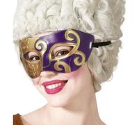 BigBuy Carnival Antifaz Dorado Morado