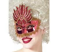 BigBuy Carnival Antifaz Rojo Luz LED