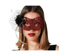 BigBuy Carnival Antifaz Rojo S1133782 - EAN: 8422259752783