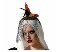 BigBuy Carnival Diadema Bruja Rojo