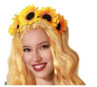 BigBuy Carnival Diadema Flores Amarillo