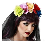 BigBuy Carnival Diadema Flores Halloween
