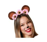 BigBuy Carnival Diadema Orejas Flores