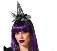 BigBuy Carnival Diadema Plateado Bruja