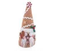 BigBuy Christmas Adorno Navideño Beige Multicolor Arena Tejido Niña 8 x 6 x 19,5 cm