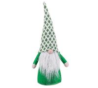 BigBuy Christmas Adorno Navideño Blanco Verde Arena Tejido Papá Noel 48 cm