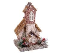 BigBuy Christmas Adorno Navideño Multicolor Natural Polyfoam Casa 15,5 x 16 x 24,5 cm
