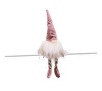 BigBuy Christmas Adorno Navideño Multicolor Rosa Arena Tejido 10 x 9 x 30 cm