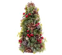 BigBuy Christmas Adorno Navideño Rojo Multicolor Plástico Foam Piñas Árbol de Navidad 18 x 18 x 30 cm S8803799 - EAN: 8445147208445