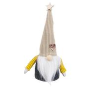 BigBuy Christmas Adorno Navideño Verde Beige Arena Tejido Papá Noel 20 cm